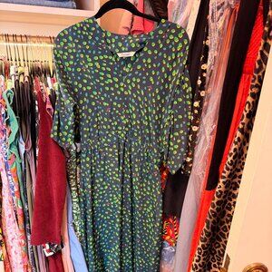 Tucker Market Dress Jungle Dot Size Small